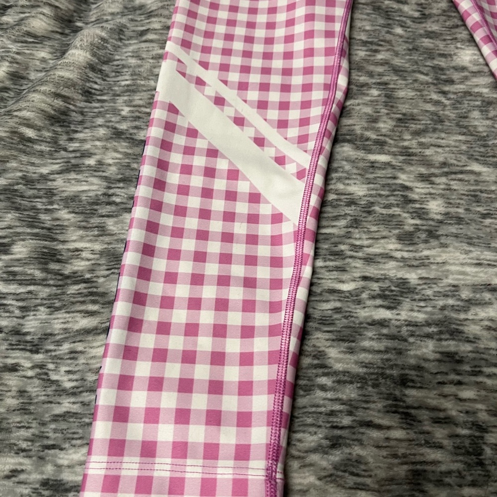 Peloton Pink Checkered Leggings - Picture 5 of 10